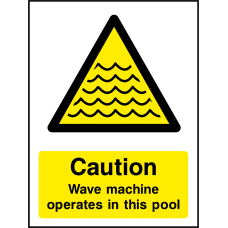 Caution Wave Machine Operates In This Pool